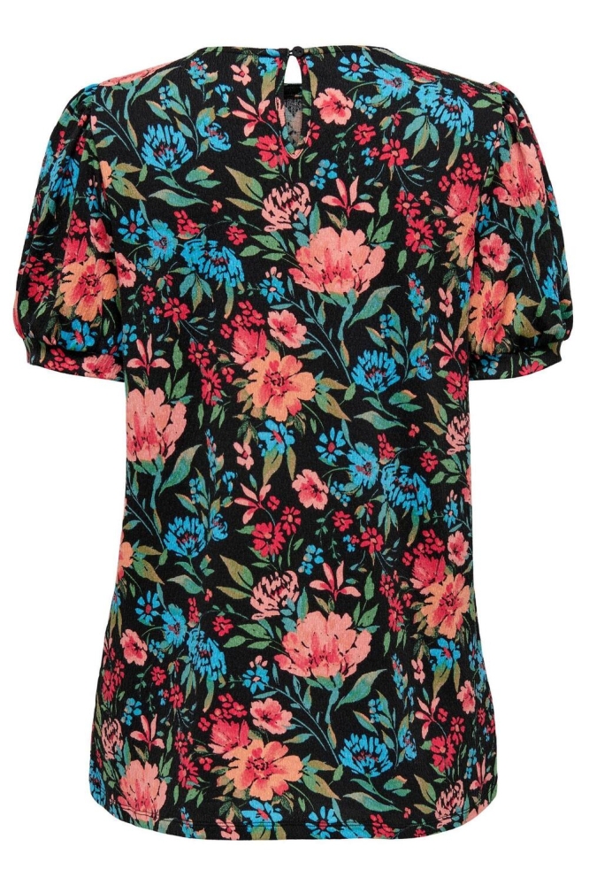 ONLPAULINE 2/4 TOP CS JRS 15307425 BLACK/TROPI FLOW