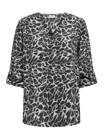Jacqueline de Yong Blouse JDYDIVYA 3/4 AOP TOP WVN 15304504 TAPIOCA/BLACK GEO