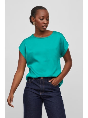 Vila T-shirt VIELLETTE S/S SATIN TOP/SU - NOOS 14059563 ALHAMBRA