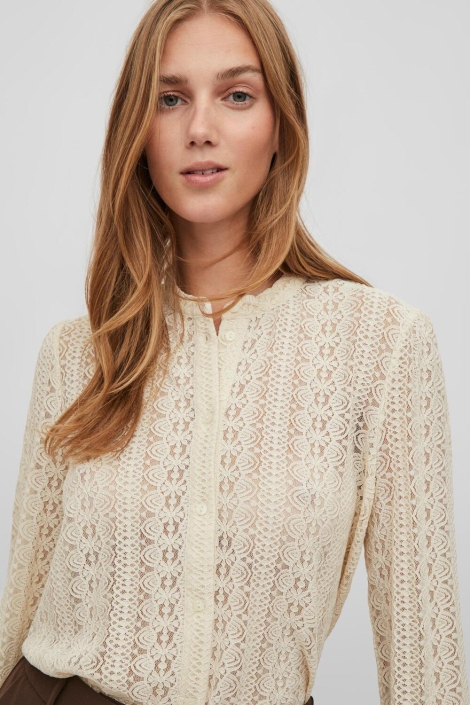 Vila vichikka lace l/s shirt- noos