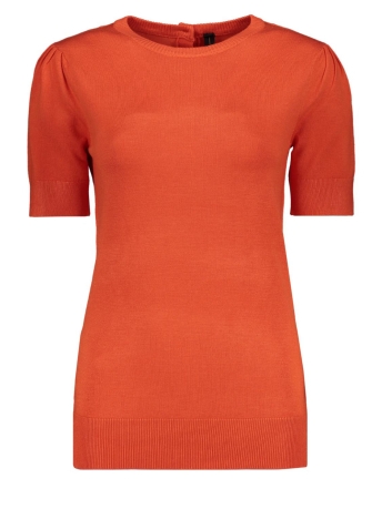 NED T-shirt QUINTY 24 1 2 SS FLAT KNIT 23S1 U106 28 526 CHERRY TOMATO