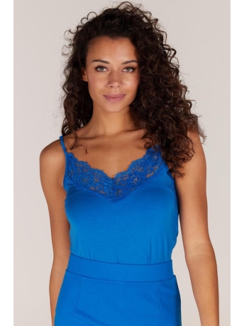 Juffrouw Jansen Top ALORA S23 SINGLET 775 BRIGHT BLUE