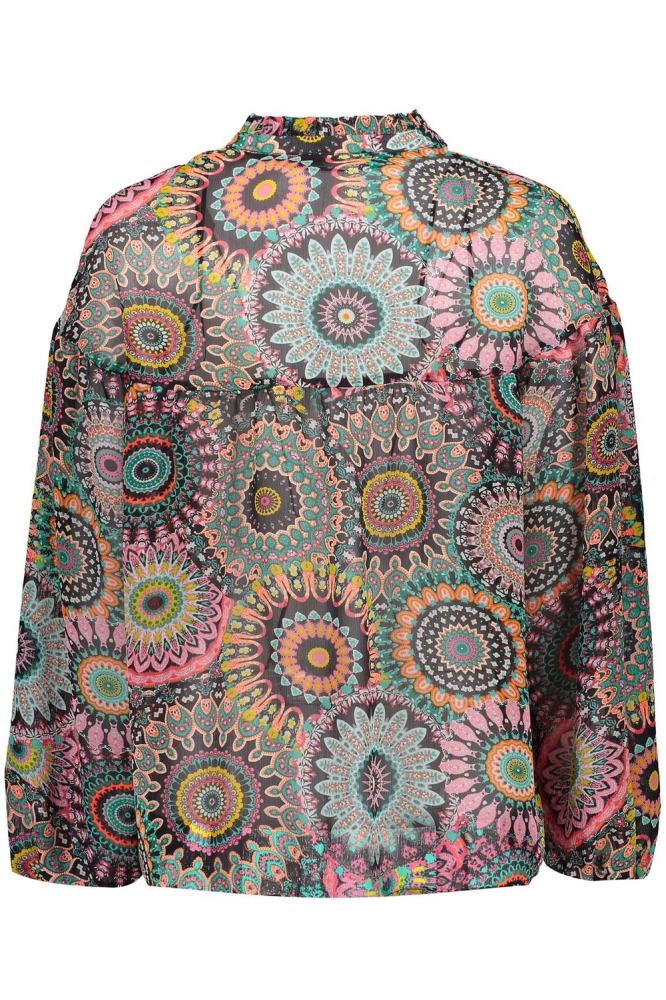 TOP MET GRAFISCHE PRINT 33269 20 Black/Pink combi