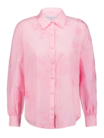 Red Button Blouse BOBIE BLOUSE SHINY FLOWER SRB4025 SOFT PINK