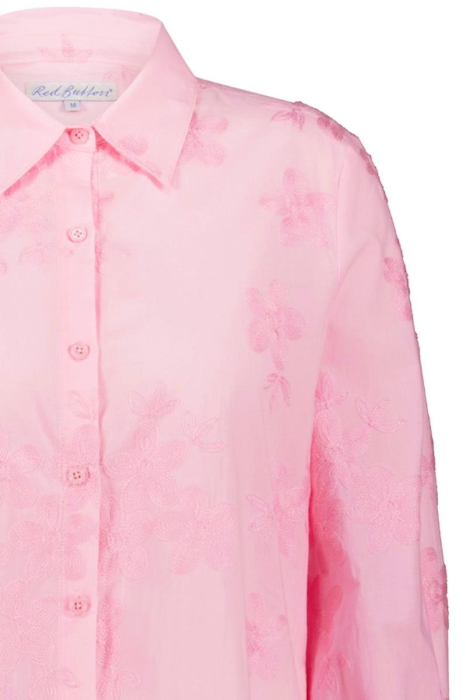 BOBIE BLOUSE SHINY FLOWER SRB4025 SOFT PINK