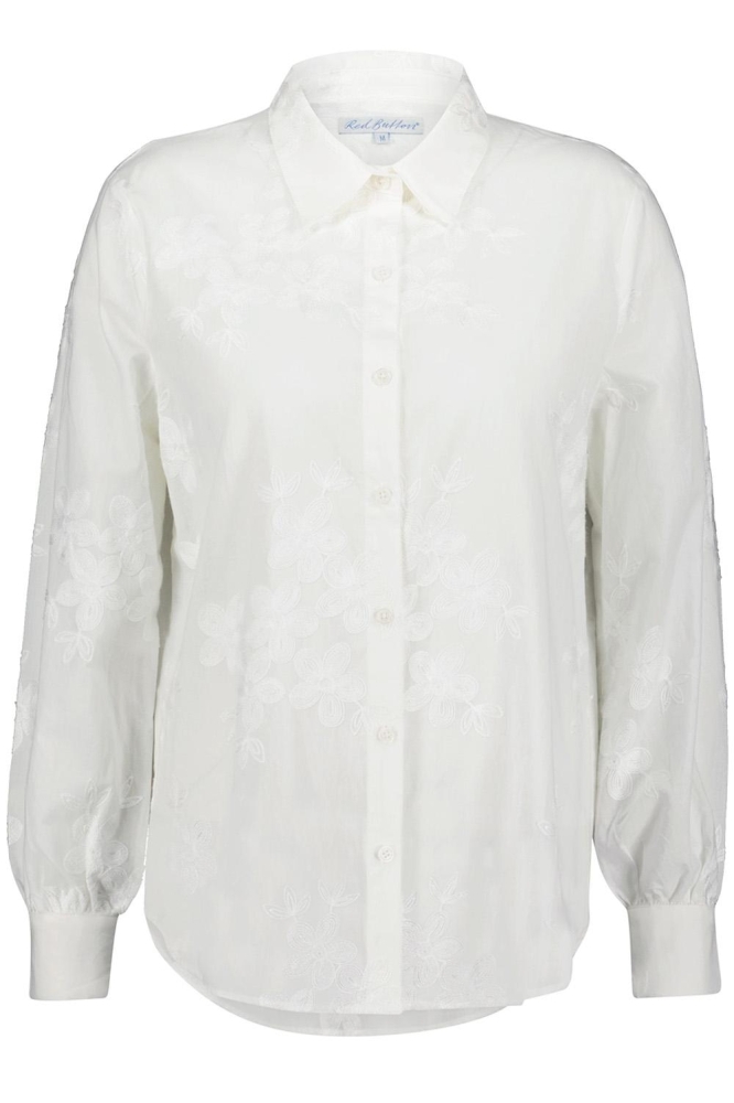 BOBIE BLOUSE SHINY FLOWER SRB4025 WHITE