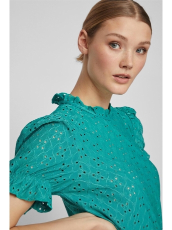 Vila T-shirt VIKAWA S/S FLOUNCE  TOP/SU - NOOS 14070251 Alhambra