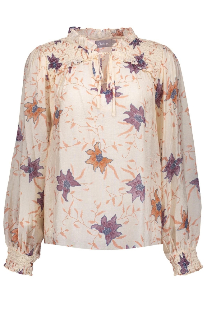 TOP UITVERGROTE FLOWERPRINT 33134 26 Ecru/Brown