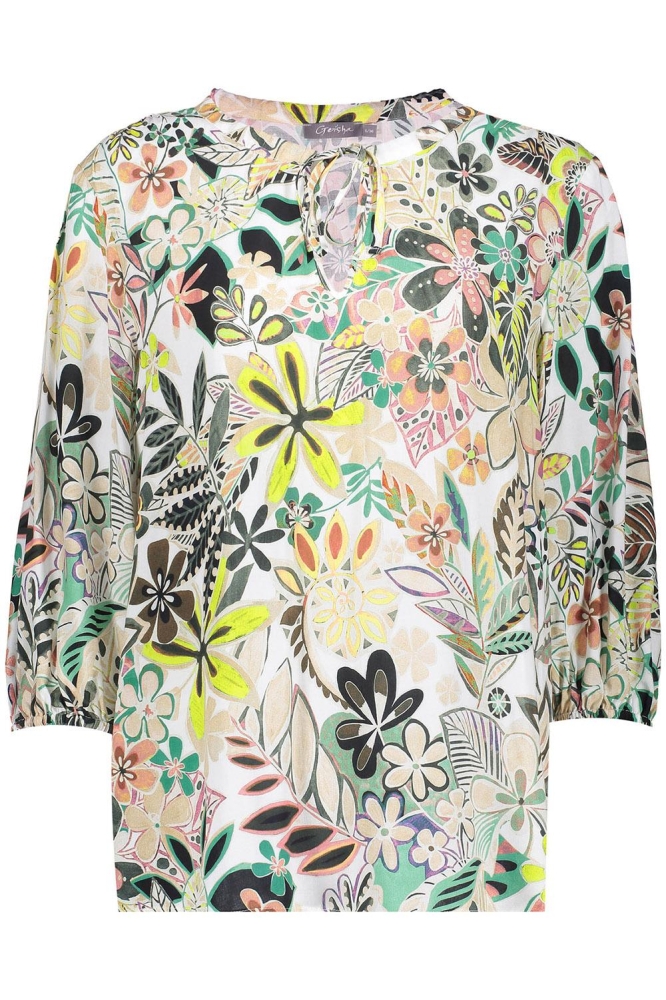 TOP FLORAL PRINT 33271 20 Off-white/Sea Green combi