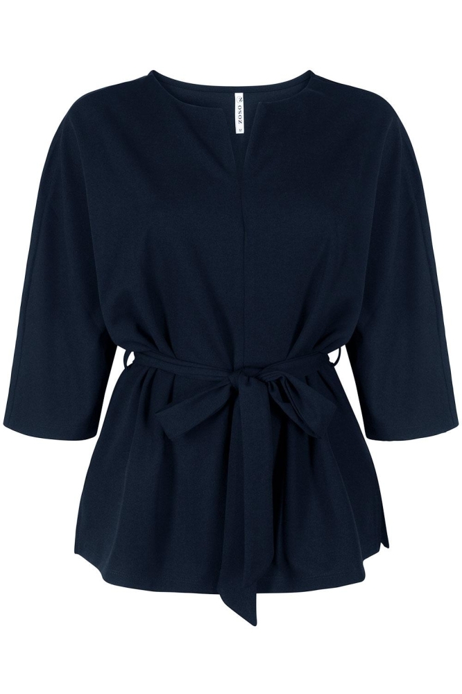 JOAN CREPE FABRIC TOP 231 0008 NAVY