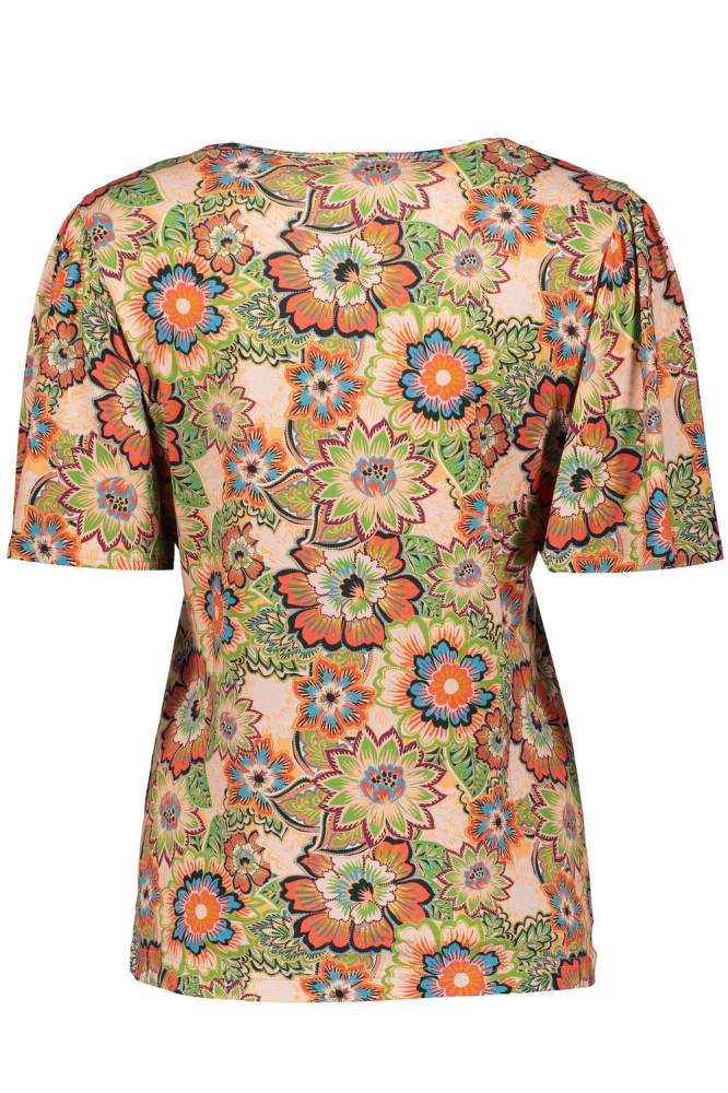 TOP FLOWER PRINT 32151 20 Coral/Salmon combi