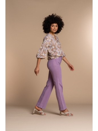 Geisha Blouse TOP NATURE PRINT 33251 20 Off-white/Cassis combi