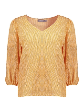 Geisha T-shirt TOP CREPE STRUCTUUR 33257 20 Off-white/Orange