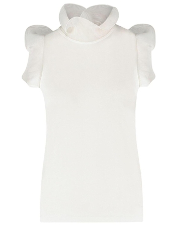 Juffrouw Jansen Top MEREL S23 SLEEVELESS TOP 10 OFF WHITE