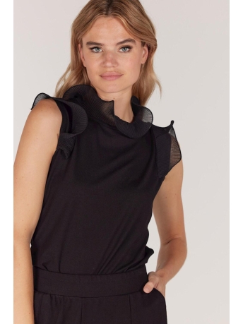 Juffrouw Jansen Top MEREL S23 SLEEVELESS TOP 999 BLACK