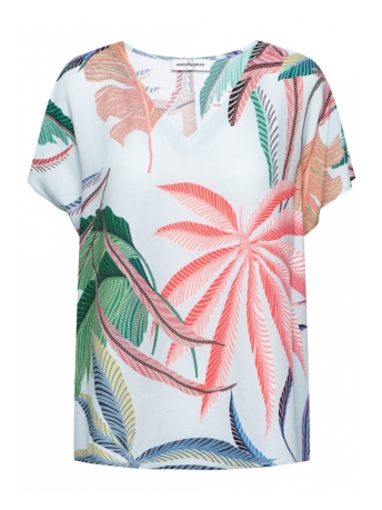 AndCo Woman T-shirt ANNELOT TROPICAL TO208 70150 LB-Light Blue 