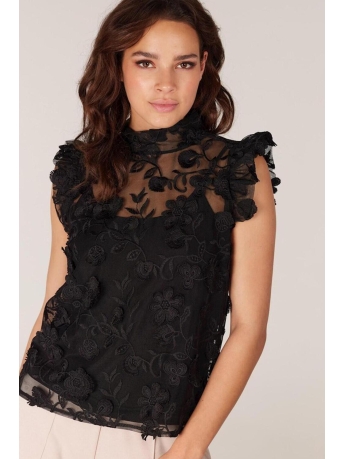 Juffrouw Jansen Top TILBURG S23 TOP 999 BLACK