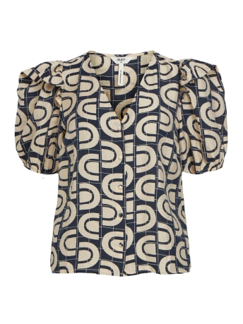Object Blouse OBJADA 2/4 TOP 126 23041460 Sky Captain/Cloud danc