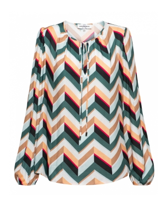 AndCo Woman Blouse ALICIA ZIGZAG BL228 Silverpine