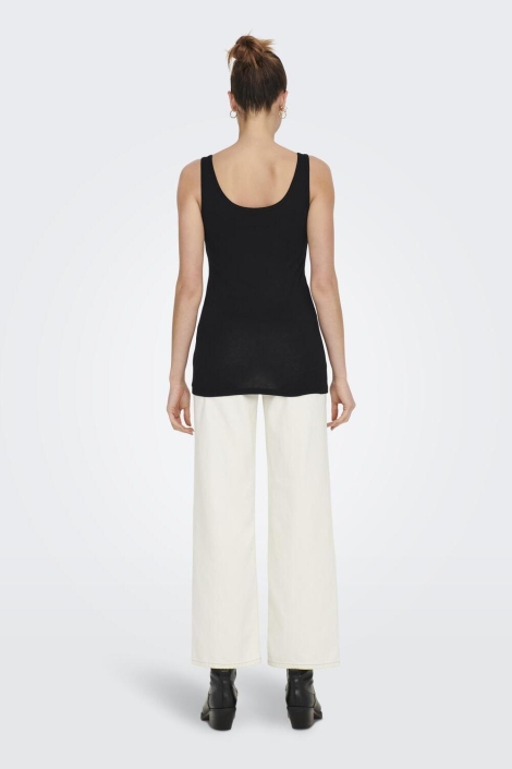 Jacqueline de Yong zwarte dames top | Model achteraanzicht