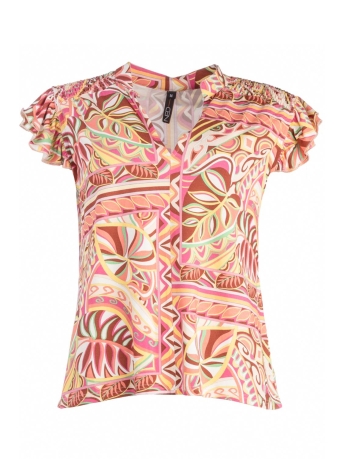 NED Top PLUMET MOA COLORED BORDER PRINT 23S3 HO100 03 903 COLORED