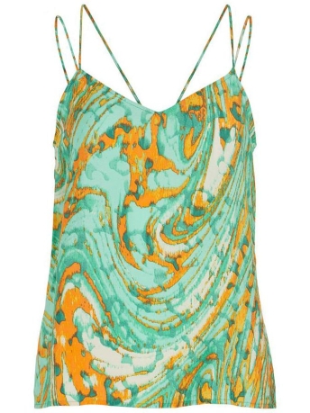 Vila Top VINATALLE SINGLET/SU 14087807 ISLAND GREEN/MULTI