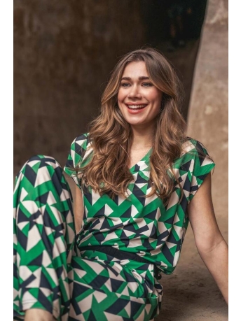 AndCo Woman T-shirt LUCIA S BLOCK TO200 Green