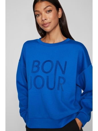 Vila Trui VIREFLECT BONJOUR L/S SWEAT TOP 14090089 Lapis Blue/BONJOUR