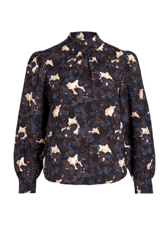 Vila Blouse VIDOGMA MOCK NECK L/S TOP/SU/LC 14092605 BLACK/HAN