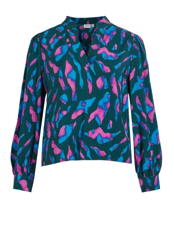 Vila Blouse VIDOGMA EMA V-NECK L/S/TOP/SU/R 14091254 PONDEROSA