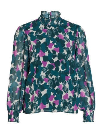 Vila Blouse VIADELINE SMOCK L/S TOP/LC 14094519 Ponderosa Pine/Toa