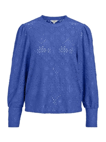 Object T-shirt OBJFEODORA L/S TOP NOOS 23041023 Amparo Blue/COL