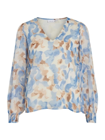Vila Blouse VIFALIA DOA L/S TOP/SU/PB 14089769 LAPIS BLUE