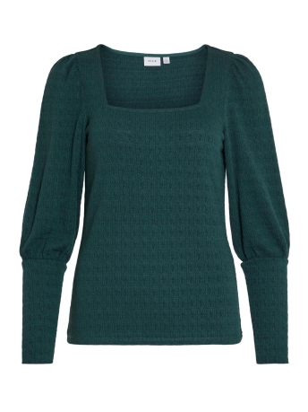Vila T-shirt VIHELEN SQUARE NECK L/S TOP 14091081 Ponderosa Pine