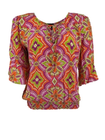 FOS Amsterdam Blouse VICKEY TEGEL BLOEM 6613 645 VIOLET