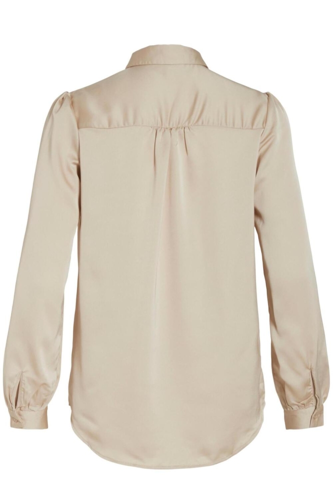 VIELLETTE SATIN L/S SHIRT - NOOS 14063320 CEMENT