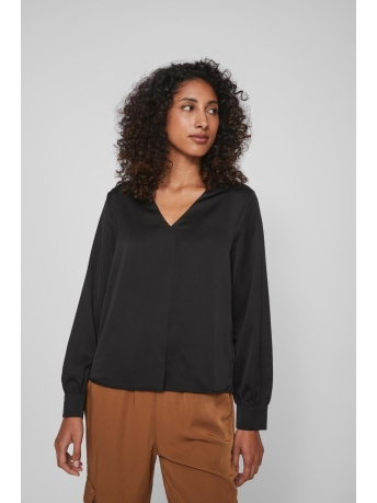 Vila Blouse VIELLETTE V-NECK  L/S TOP/SU -  NOOS 14086138 BLACK