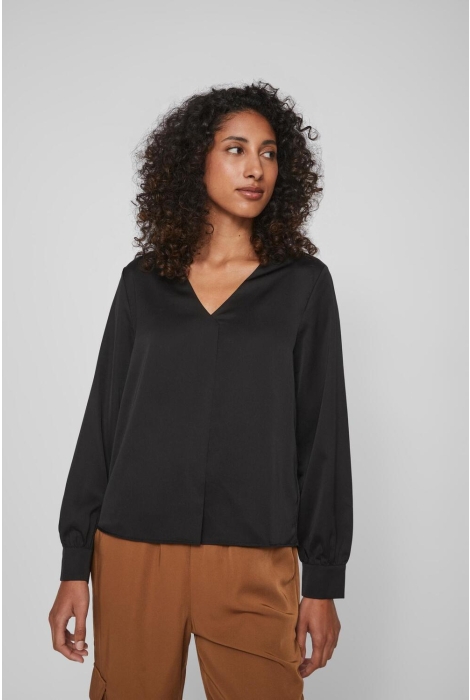 Vila viellette v-neck l/s top - noos