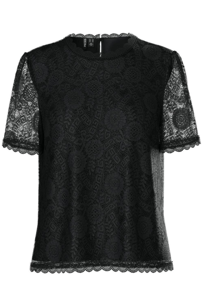 PCOLLINE SS LACE TOP NOOS BC 17148711 Black