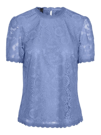 Pieces T-shirt PCOLLINE SS LACE TOP NOOS BC 17148711 Hydrangea