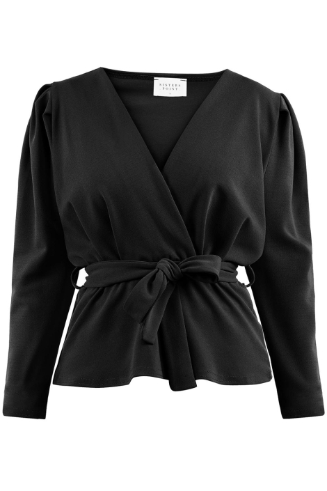 SisterS point zwarte dames blouse | Vooraanzicht