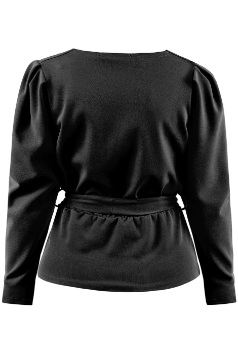 SisterS point zwarte dames blouse | Achteraanzicht