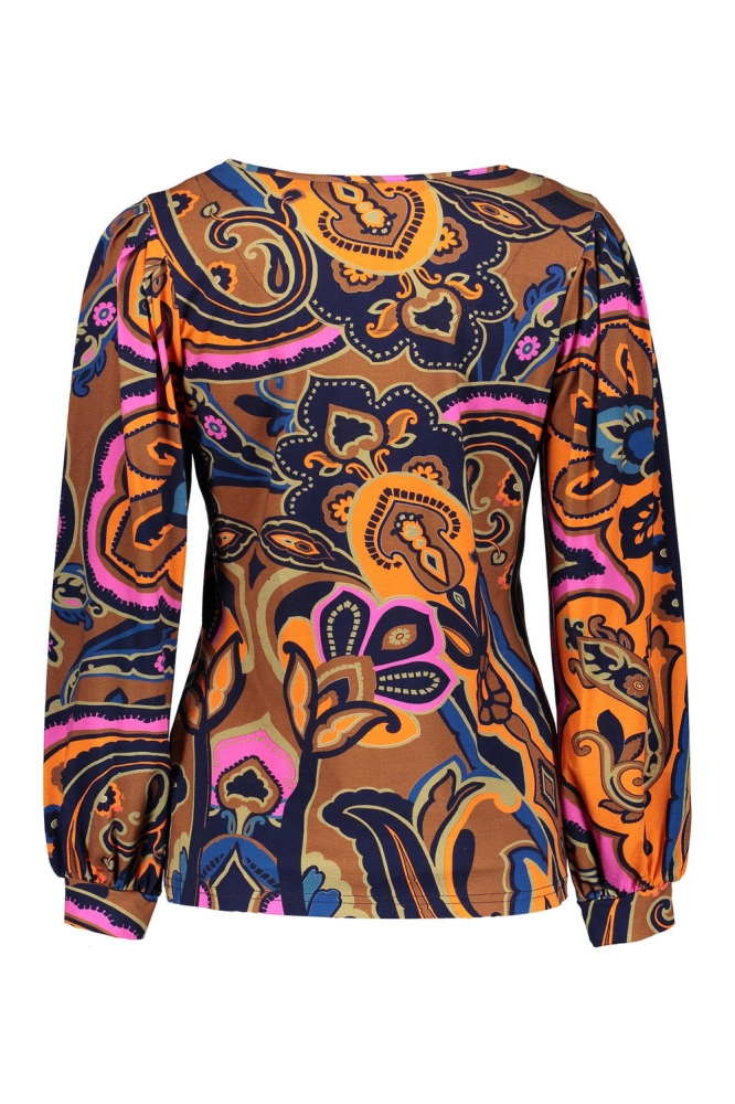 TOP MET PAISLEY PRINT 32651 20 000250 ORANGE/CINNAMON COMBI