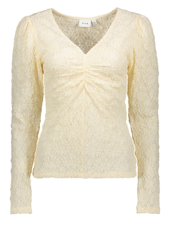Vila T-shirt VICAMBDEN O-NECK L/S TOP 14088393 Birch