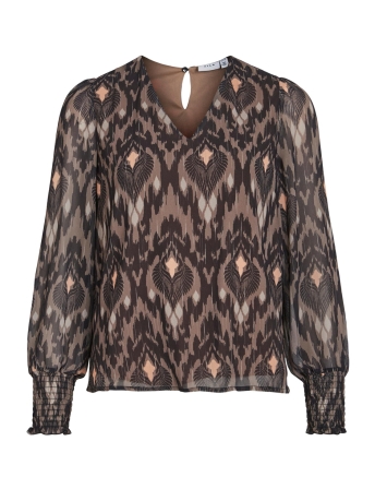Vila Blouse VIMARY V-NECK CHIFFON TOP 2 14097866 Fossil/Graphic