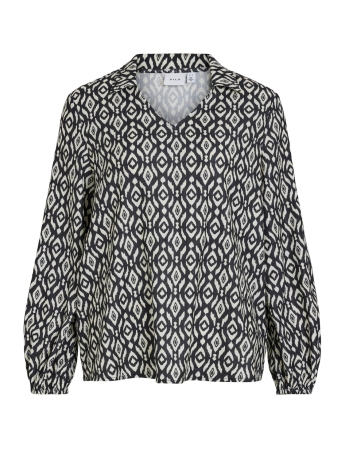 Vila Blouse VIMALENE L/S V-NECK TOP 2 14097791 BLACK