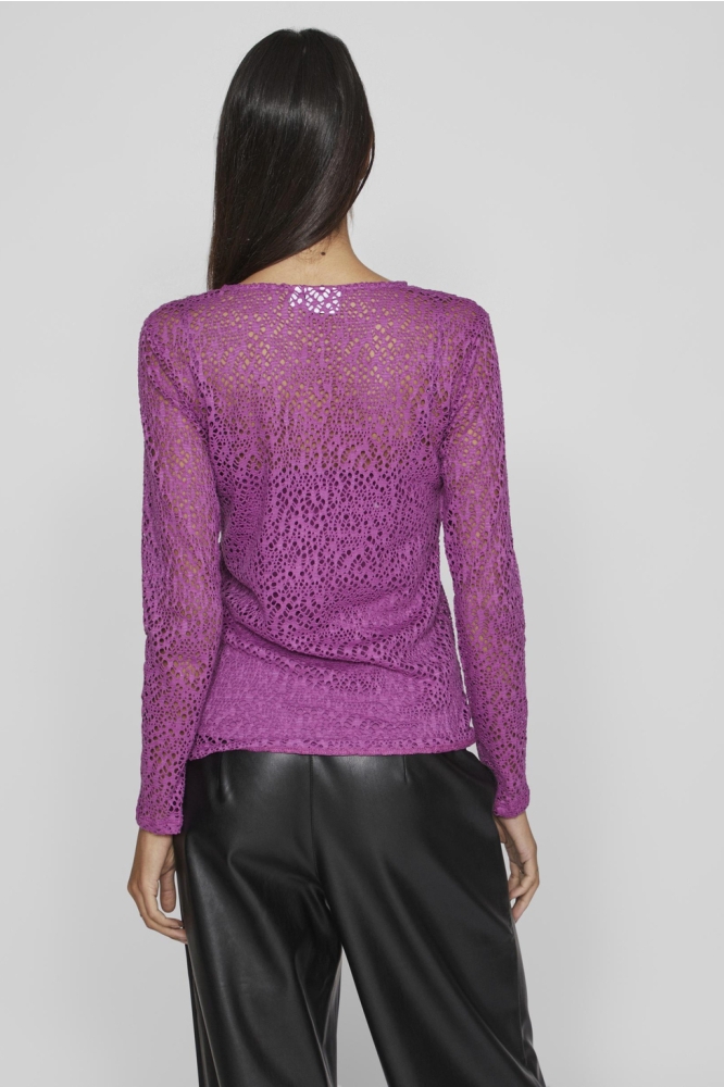 VICARSA L/S LACE TOP 14093129 CATTLEYA ORCHID