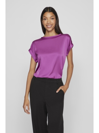 Vila T-shirt VIELLETTE S/S SATIN TOP - NOOS 14059563 CATTLEYA ORCHID