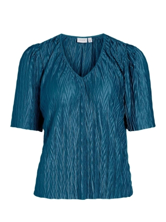 Vila T-shirt VIPLEASA S/S TOP/1C 14098234 Moroccan Blue