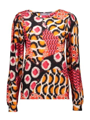 Geisha T-shirt TOP MET PRINT 32912 20 Pink/Orange combi